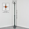 Naofe lamp post, path light green, black, 1-light source
