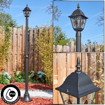 Naofe lamp post, path light black, 1-light source