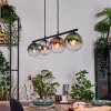 Gastor hanging light, globe light, pendant light blue, chrome, green, clear, coppery, Smoke-coloured, 4-light sources