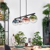 Gastor hanging light, globe light, pendant light blue, chrome, green, clear, coppery, Smoke-coloured, 4-light sources