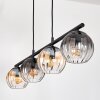 Koyoto hanging light, globe light, pendant light Amber, clear, Smoke-coloured, 4-light sources