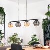 Koyoto hanging light, globe light, pendant light Amber, Smoke-coloured, 4-light sources