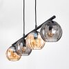 Koyoto hanging light, globe light, pendant light Amber, Smoke-coloured, 4-light sources