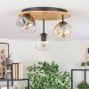 Ripoll ceiling light, globe light Ecru, black, 3-light sources
