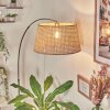 Barcos floor lamp, Arch lamps matt nickel, black, 1-light source, Fabric lampshade