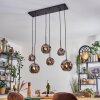 Ripoll hanging light, globe light, pendant light Smoke-coloured, 6-light sources