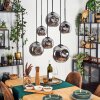 Ripoll hanging light, globe light, pendant light Smoke-coloured, 6-light sources