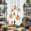 Ripoll hanging light, globe light, pendant light Amber, 6-light sources