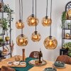 Ripoll hanging light, globe light, pendant light Amber, 6-light sources