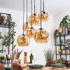 Ripoll hanging light, globe light, pendant light Amber, 6-light sources