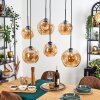 Ripoll hanging light, globe light, pendant light Amber, 6-light sources