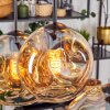 Ripoll hanging light, globe light, pendant light Amber, 6-light sources
