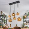 Ripoll hanging light, globe light, pendant light Amber, 6-light sources