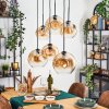 Ripoll hanging light, globe light, pendant light Amber, clear, 6-light sources
