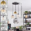 Koyoto hanging light, globe light, Cluster pendant lamp Amber, gold, clear, Smoke-coloured, 4-light sources