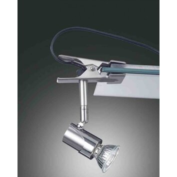 Fabas Luce ALICE clamp-on light matt nickel, 1-light source