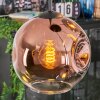 Ripoll hanging light, globe light, Cluster pendant lamp gold, clear, coppery, Smoke-coloured, 4-light sources
