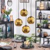 Koyoto hanging light, globe light, Cluster pendant lamp gold, 4-light sources