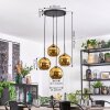 Koyoto hanging light, globe light, Cluster pendant lamp gold, 4-light sources