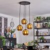 Koyoto hanging light, globe light, Cluster pendant lamp gold, 4-light sources