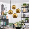 Koyoto hanging light, globe light, Cluster pendant lamp gold, 4-light sources