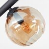 Koyoto ceiling light, globe light Amber, Smoke-coloured, 8-light sources