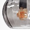Koyoto ceiling light, globe light Amber, Smoke-coloured, 8-light sources