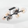 Koyoto ceiling light, globe light Amber, clear, Smoke-coloured, 8-light sources