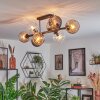 Koyoto ceiling light, globe light Amber, clear, Smoke-coloured, 8-light sources