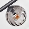 Koyoto ceiling light, globe light Amber, clear, Smoke-coloured, 8-light sources