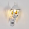 Naofe outdoor wall light, wall light white, 1-light source, Motion sensor