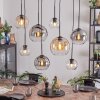 Koyoto hanging light, globe light, pendant light Amber, clear, Smoke-coloured, 8-light sources