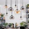 Koyoto hanging light, globe light, pendant light Amber, clear, Smoke-coloured, 8-light sources