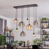 Koyoto hanging light, globe light, pendant light Amber, clear, Smoke-coloured, 8-light sources