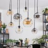 Ripoll hanging light, globe light, pendant light Amber, clear, Smoke-coloured, 8-light sources