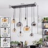 Ripoll hanging light, globe light, pendant light Amber, clear, Smoke-coloured, 8-light sources