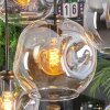 Ripoll hanging light, globe light, pendant light Amber, clear, Smoke-coloured, 8-light sources