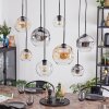 Ripoll hanging light, globe light, pendant light Amber, clear, Smoke-coloured, 8-light sources