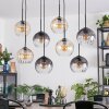 Koyoto hanging light, globe light, pendant light Amber, clear, Smoke-coloured, 8-light sources