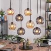 Koyoto hanging light, globe light, pendant light Amber, Smoke-coloured, 8-light sources