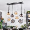 Koyoto hanging light, globe light, pendant light Amber, Smoke-coloured, 8-light sources