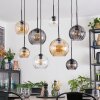 Koyoto hanging light, globe light, pendant light Amber, clear, Smoke-coloured, 8-light sources