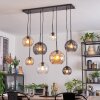 Koyoto hanging light, globe light, pendant light Amber, clear, Smoke-coloured, 8-light sources