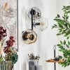 Ripoll globe light, wall light Amber, clear, Smoke-coloured, 3-light sources