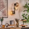Ripoll globe light, wall light Amber, clear, Smoke-coloured, 3-light sources
