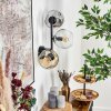 Ripoll globe light, wall light Amber, clear, Smoke-coloured, 3-light sources
