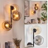 Koyoto globe light, wall light Amber, clear, Smoke-coloured, 3-light sources