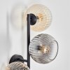 Koyoto globe light, wall light Amber, clear, Smoke-coloured, 3-light sources