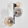 Koyoto globe light, wall light Amber, clear, Smoke-coloured, 3-light sources