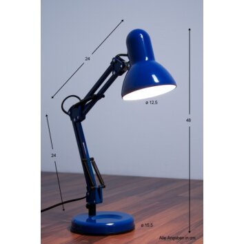 Globo Famous desk light blue, 1-light source